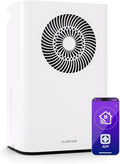 Klarstein CircleDry 12L Deumidificatore Portatile, Wi-Fi App, Silenzioso 38dB, Timer 24h, Drenaggio Continuo, Controllo Umidità, per Casa  Ufficio, Stanze fino a 24m², Bianco