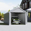 UISEBRT Garage da 3 x 6 m – Tettoia per garage e tenda da magazzino in uno – Rifugio e tenda da pascolo con robusto telone in polietilene, telaio in acciaio, rinforzo del tetto e pavimento