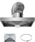 1m Pipe, Cappa da Cucina Potente per Uso Domestico, Ventilatore di Scarico ad Alto Volume d'Aria e Basso Rumore con Contenitore per Olio e Tubo per cucine residenziali, 6 Pollici