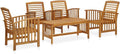 Set di mobili da balcone in legno massiccio di acacia, per balconi, interni ed esterni, terrazza, cortile