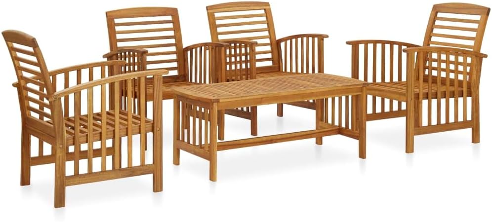 Set di mobili da balcone in legno massiccio di acacia, per balconi, interni ed esterni, terrazza, cortile