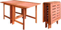GDLC Hanoi MKT Folding Console Table in Solid Wood, 130 x 60 x H72 cm, Multi-Position