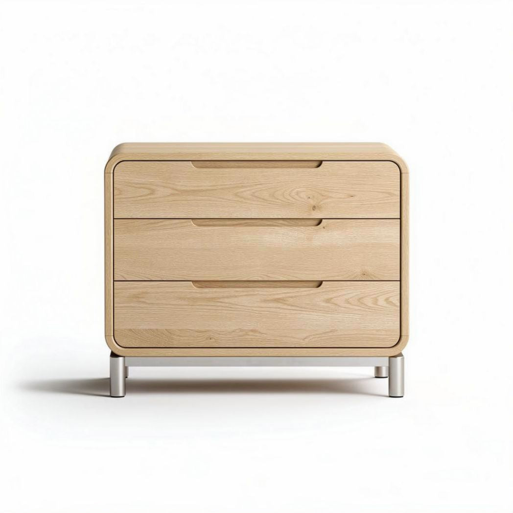 Comò in legno per camera da letto con tre cassetti – 50 x 40 x 60 cm