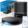 Tapo RV20 MAX Plus Robot Aspirapolvere Lavapavimenti con Mappatura 5300Pa, Svuotamento Automatico Polvere 3L, Navigazione LiDAR MagSlim, Design Ultra Compatto 83mm, Controllo APPAlexaGoogle