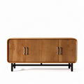 Mobile contenitore in legno naturale per soggiorno – 120 x 40 x 70 cm