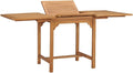 vidaXL Extendable Garden Table Elegant Sturdy Outdoor Furniture, Camping Picnic (110-160) x80x75 cm Natural Colour Solid Teak Wood