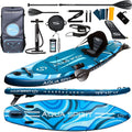Aqua Spirit Tavola gonfiabile per SUP e paddle, da 3 m, 10 m, 10 m, 3,8 m, 4,5 m, 45 cm, kit completo convertibile da SUP a kayak con pagaia, zaino, pompa e altri accessori
