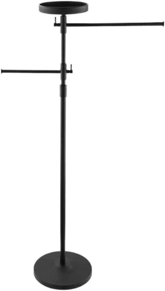 Portasciugamani da Terra Bagno Portasciugamani Girevole A 2 Livelli in Metallo Supporto per Coperta Indipendente per Il Bagno Salvaspazio(B)
