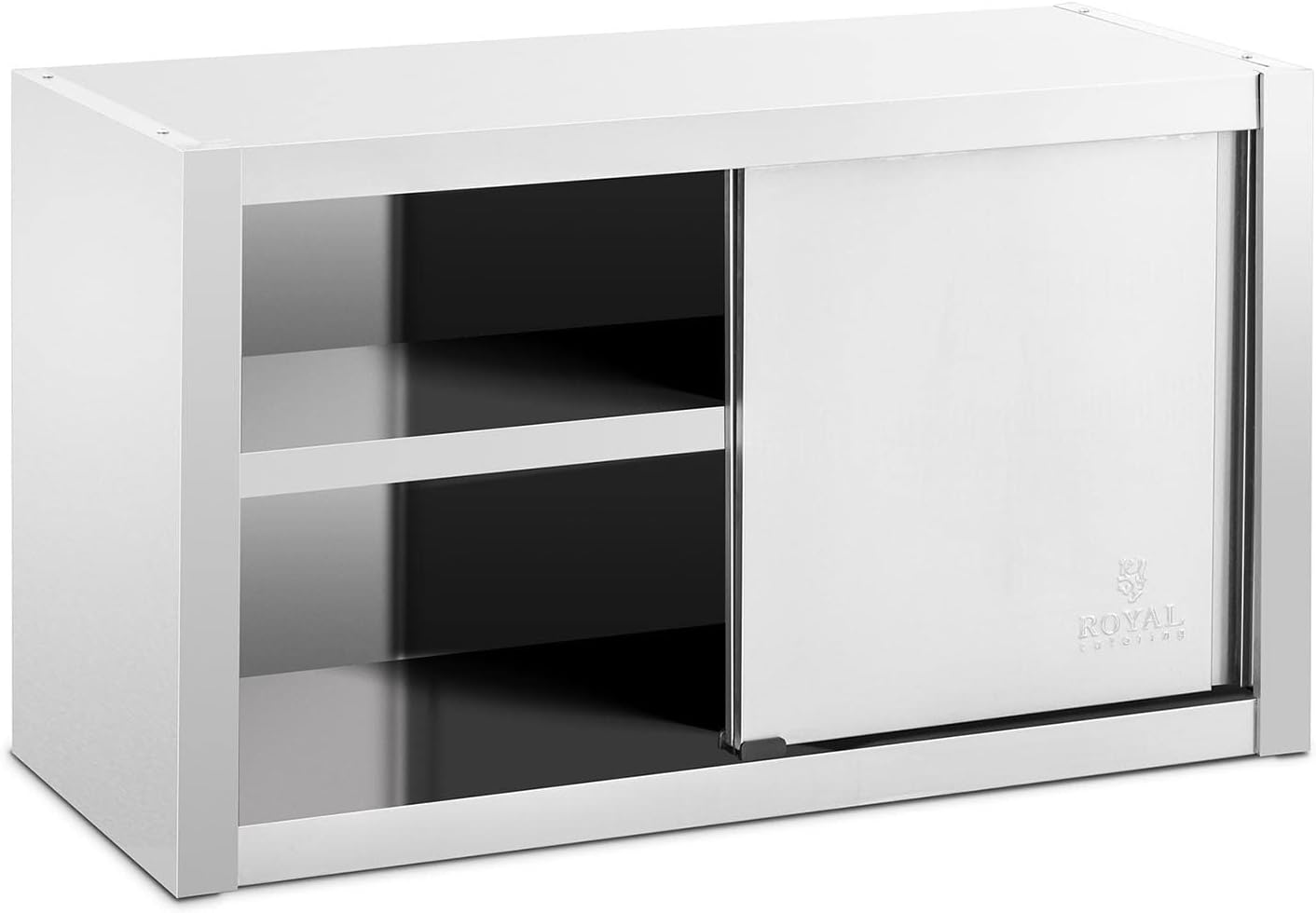 Royal Catering Pensile In Acciaio Inox Con Ante Scorrevoli Da Cucina RCSSWC-100X45-S (100 x 45 x 60 cm, 600 kg)