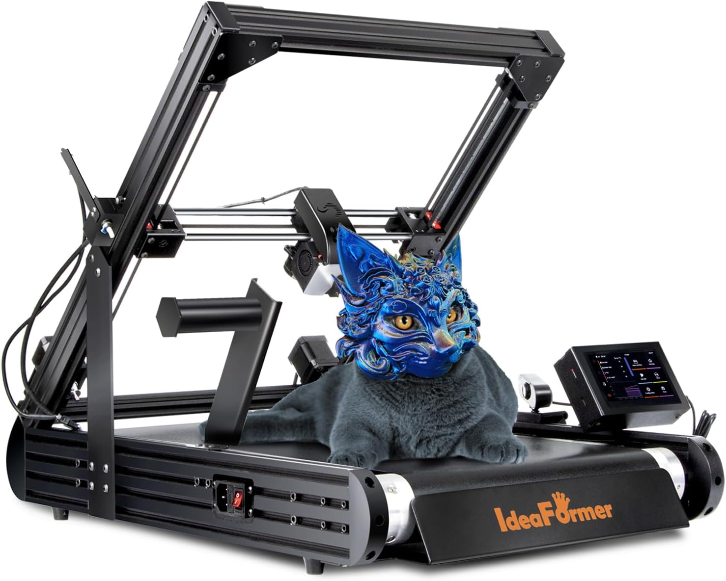 IdeaFormer IR3 V2 - Stampante 3D con nastro trasportatore, 250 × 250 × ∞ mm, cintura in metallo Z, pile e stampa veloce, max 400 mm/s
