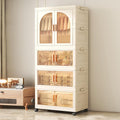 Portable Kids Wardrobe with Baskets and Folding Doors, Ideal for Storing Toys and Clothes in Living Room, Bedroom or Dorm