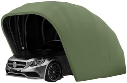 Riparo portatile per auto con telaio in acciaio inossidabile e copertura in tessuto Oxford per veicoli esterni