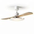 Ventilatore a soffitto con lampada integrata per ambienti interni – materiale in metallo e legno – 30 x 30 x 20 cm