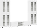 Generico Set Mobile TV con cassetto con Porta Bianco Legno Multistrato,Mobili,Set di mobili,Set di mobili per Salotto,Bianco,125.48 kg,3397984