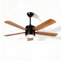 Ventilatore a soffitto con illuminazione per ambienti interni – legno e metallo – 50 x 50 x 30 cm