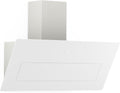 Klarstein SleekAir Cappa Cucina - 90cm Cappa Inclinata, 718 m³/h, A++ Efficienza Energetica, Touch Control, LED 5W, Silenziosa 67 dB, Doppia Ventilazione, Filtro ai Carboni, Bianco