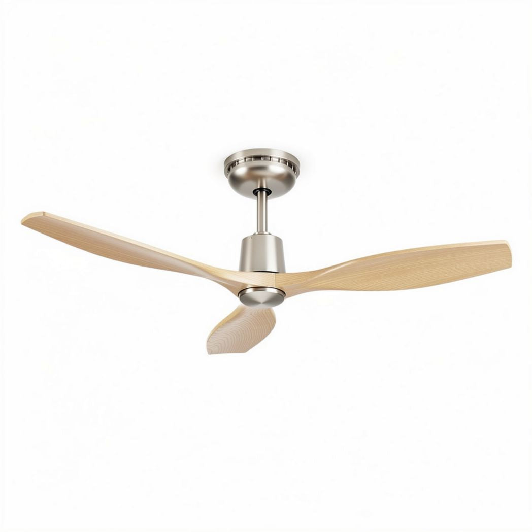 Ventilatore da soffitto in metallo e legno per ambienti interni – 120 x 120 x 30 cm