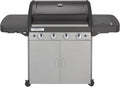 Campingaz 4 Series Classic LS Plus Gas Grill Barbecue con 4 Bruciatori, Sistema di Pulizia Facile InstaClean, 2 Tavoli a Lato, Grigio, 160.3 x 60 x 115.6 cm