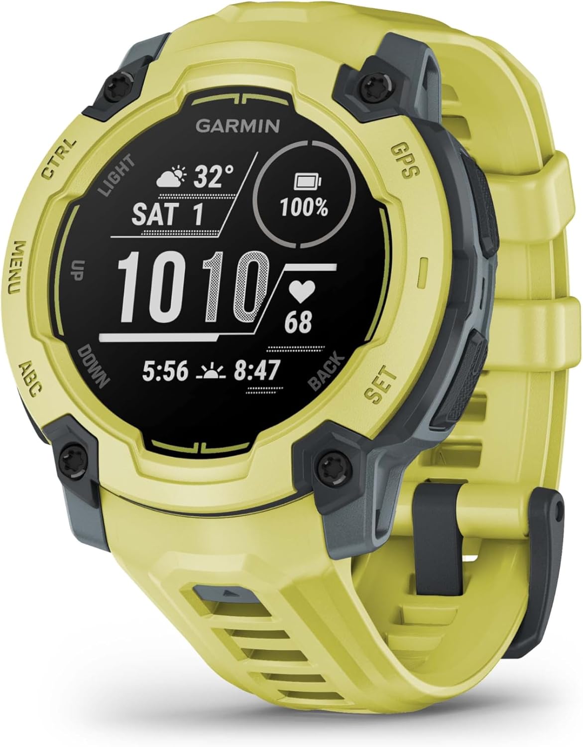 Garmin Instinct E, Smartwatch, 45mm, Display MIP, GPS, Cardio, SpO2, +70 app per lo sport, Training Readiness, Activity Tracker 24/7, Notifiche, Connect IQ, Autonomia 16 giorni (Electeric Lime)