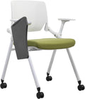 Sedia Pieghevole Portatile per Allenamento, Sala Conferenze, Scrivania, Sedia per Riunioni, Design Ergonomico E Leggero,Green-46 * 49 * 87.5cm