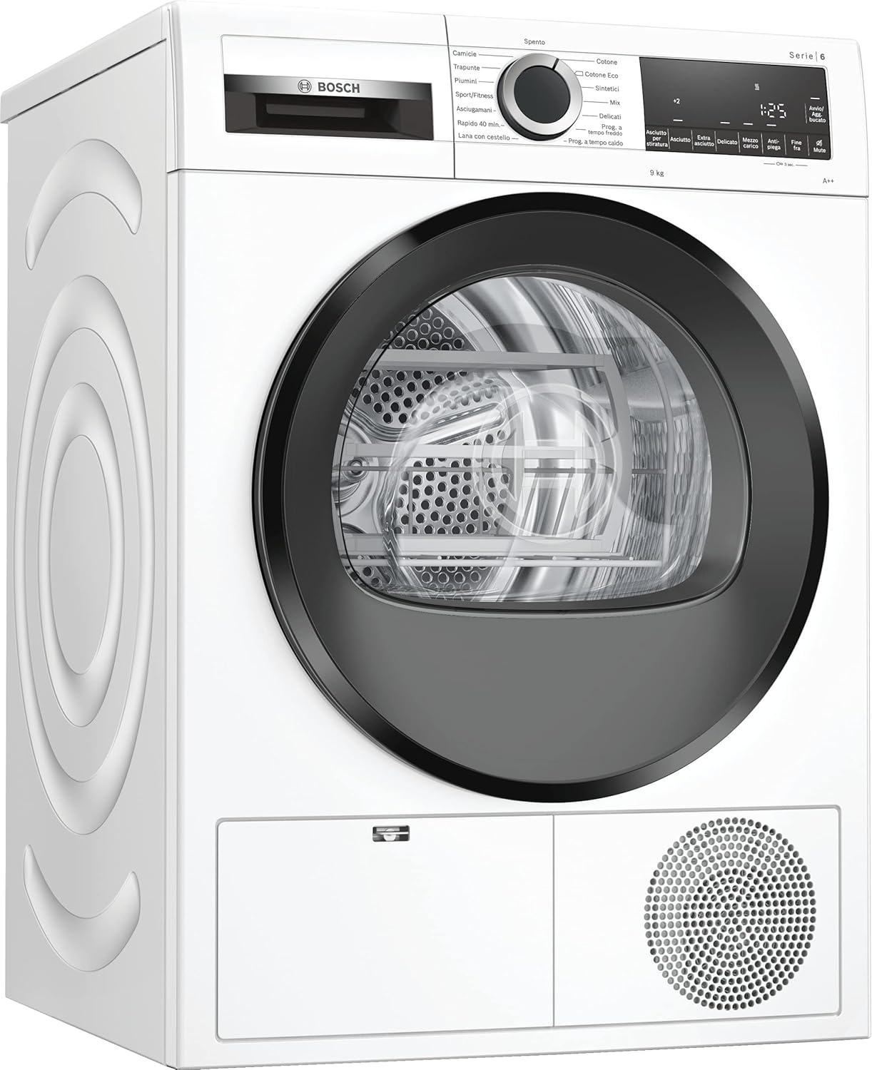 Bosch Elettrodomestici WQG24100IT Serie 6, Asciugatrice a pompa di calore, 9 kg