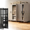 Portable Folding Wardrobe, Heavy Duty Clothes Rack Up to 2000 lbs with Cover, Freestanding Metal Wardrobe, Wardrobe Storage System, Clothes Hanger for Home, D,190CM/74IN