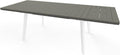 Keter Harmony Extendable Garden Table Suitable for 6/10 People, White and Grey, 162 - 241 x 100.5 x 76 cm
